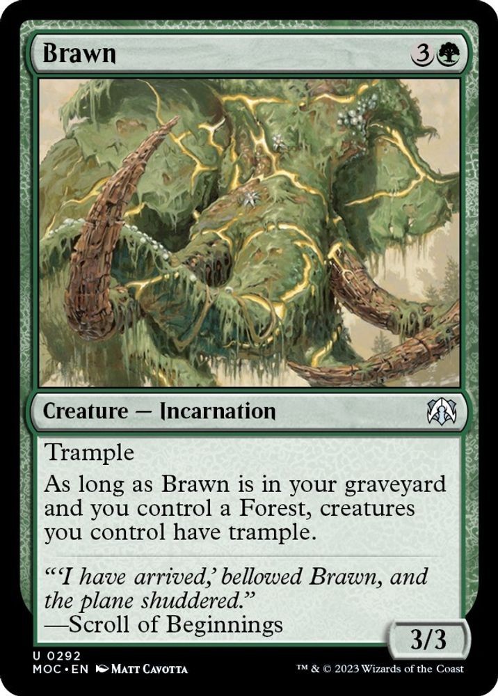 MTG MOC U Brawn #292 NM MTG MOC U Brawn #292 NM