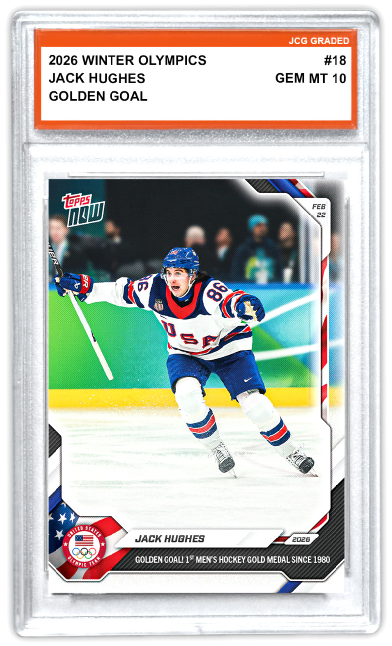 Jack Hughes 2026 Topps Now Olympics #18 Graded Gem Mint 10