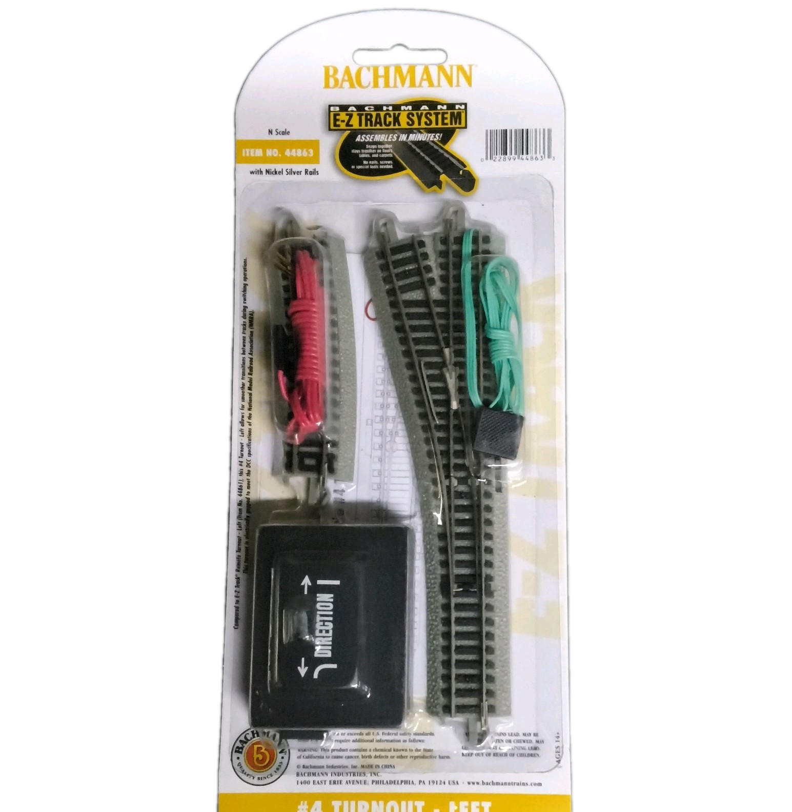 Bachmann Industries Track 4 Turnout - Left (1/card) N Scale