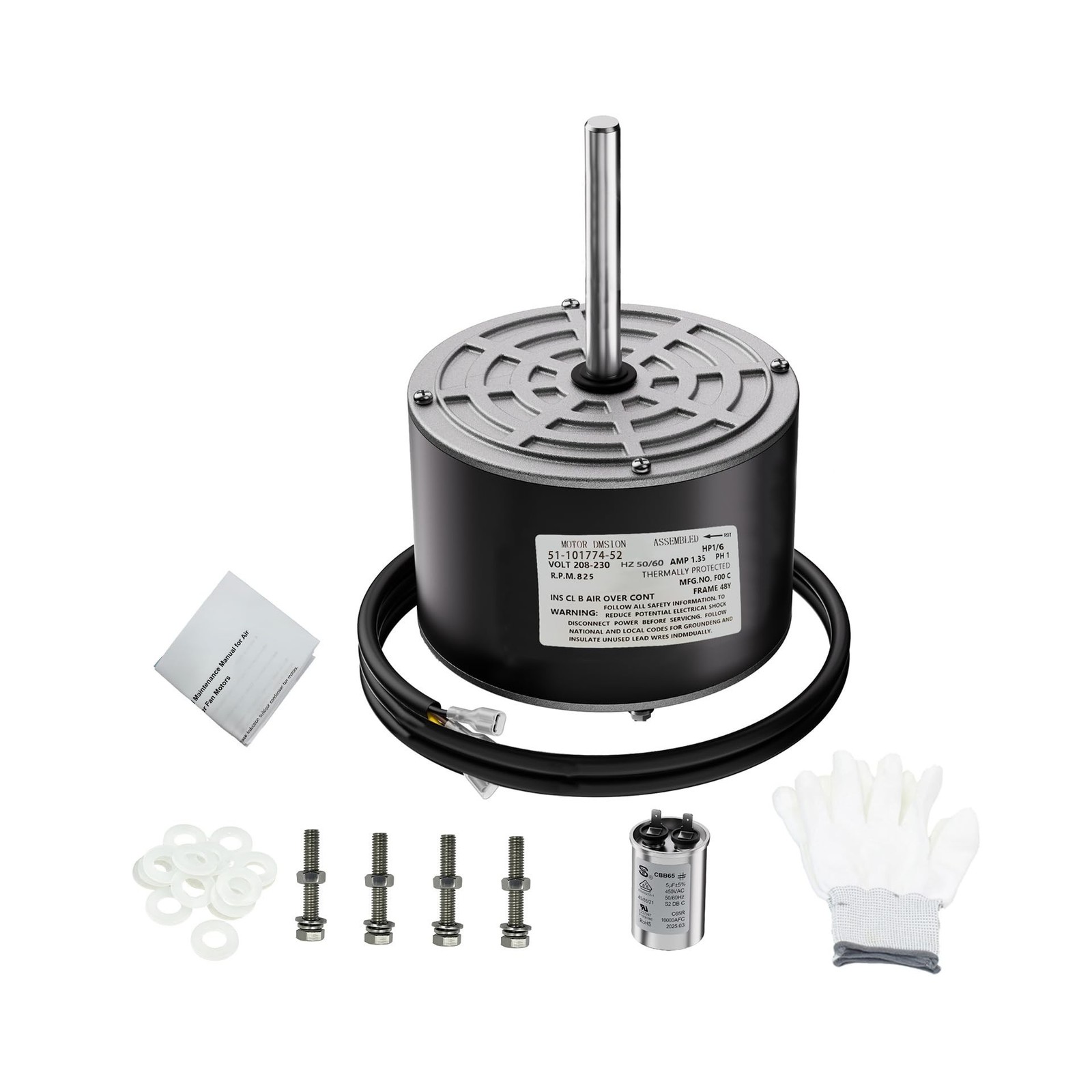 51-101774-52 PD512807 1/6 HP 825 RPM Condenser Fan Motor Compatible Replaceme...