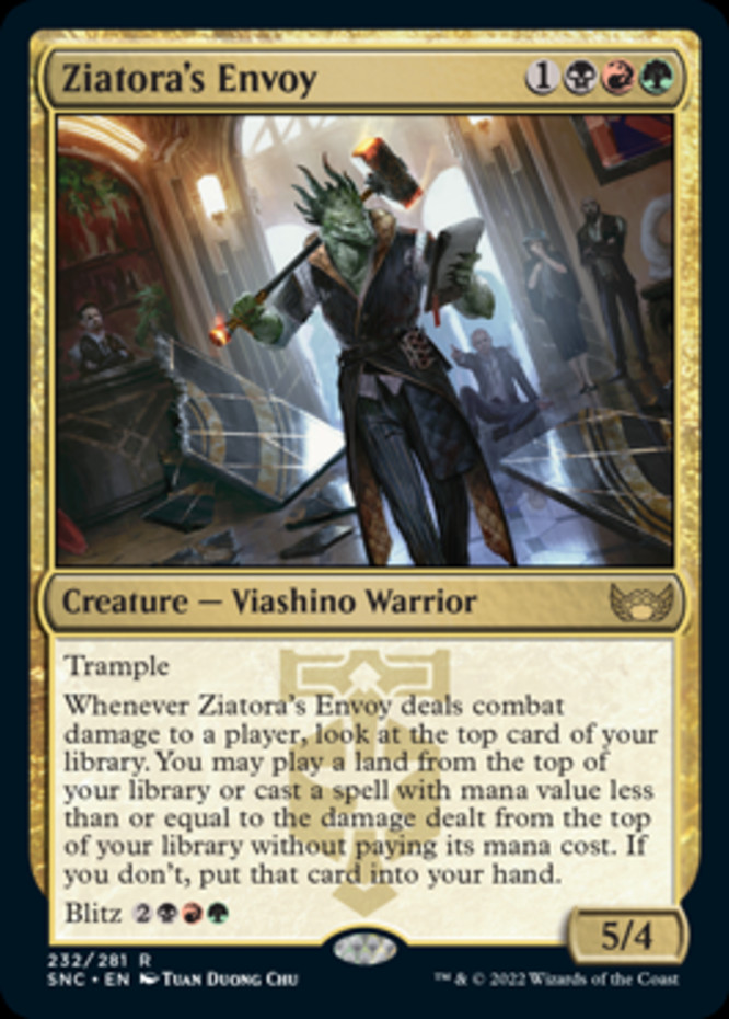 x1 Ziatora\'s Envoy - Foil R MTG Streets of New Capenna M/NM, English