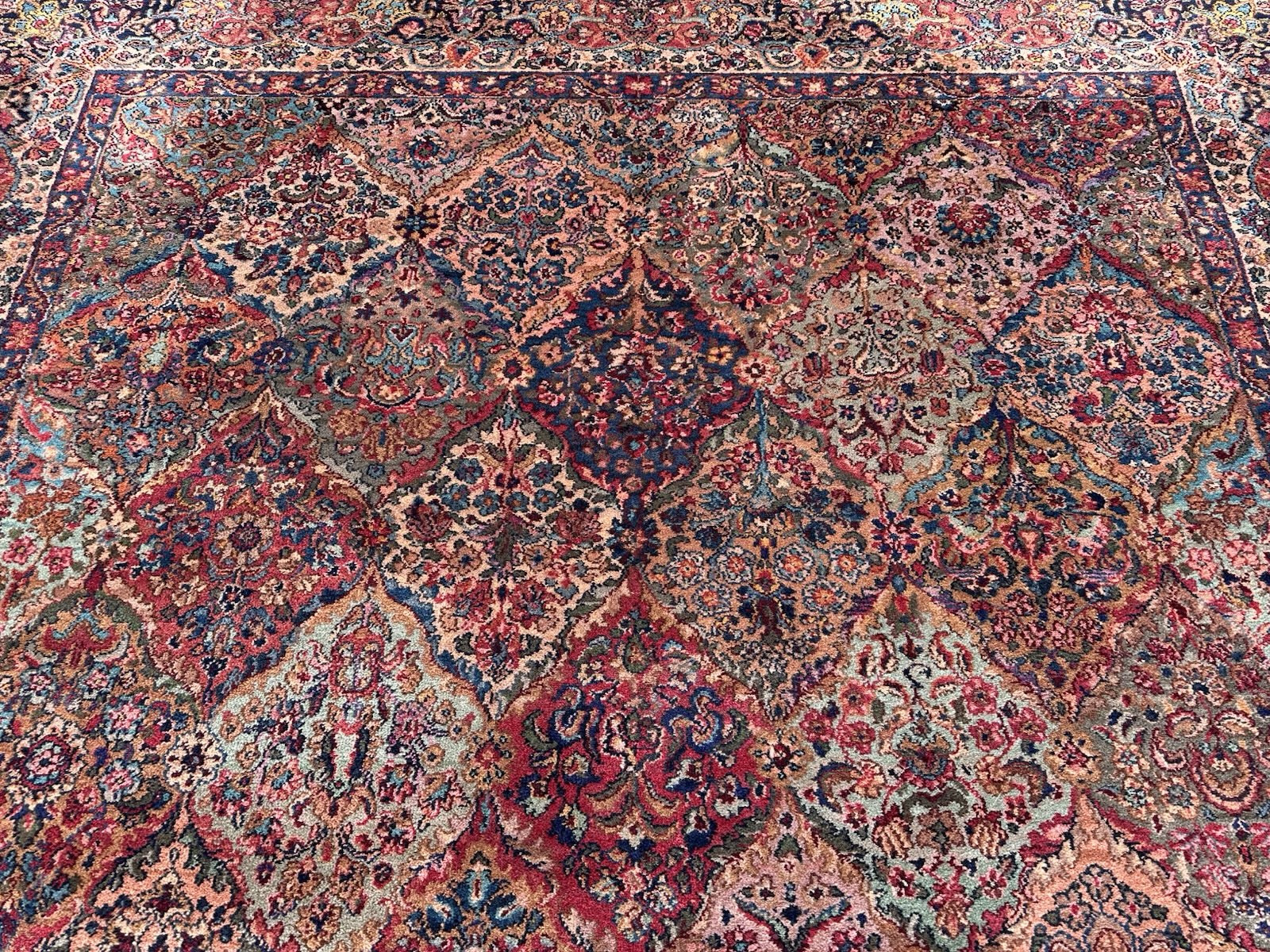 AUTHENTIC MINT KARASTAN MULTICOLOR KIRMAN PANEL RUG 8.8x12 PATTERN #A2200-22717