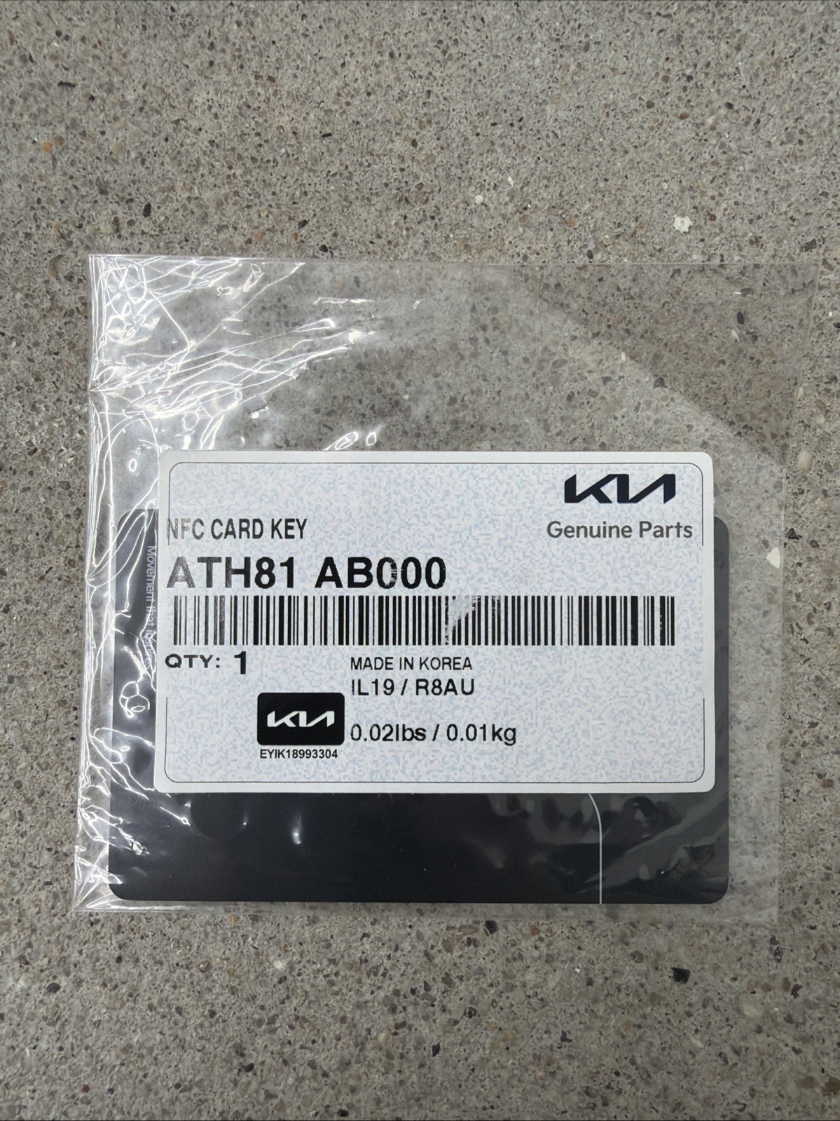 OEM Genuine Kia NFC Card Key ATH81-AB000 OEM Genuine Kia NFC Card Key ATH81-AB000