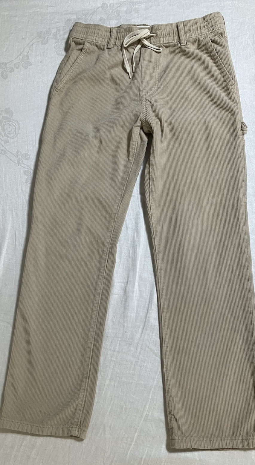 Pacsun Mens S Tan Corduroy Drawstring Elastic Waist Carpenter Utility Casual