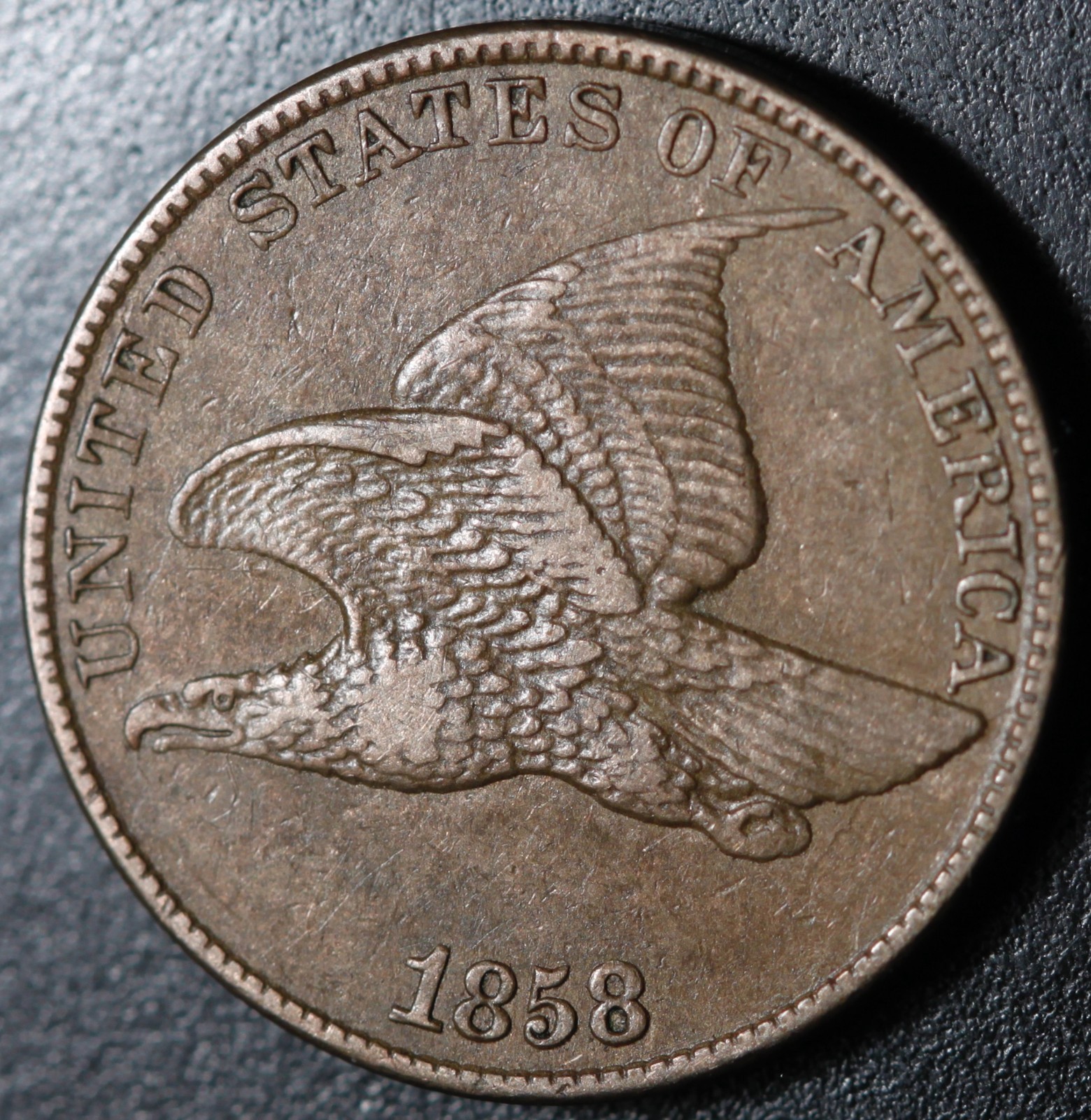 1858 FLYING EAGLE CENT - Large Letters LL - XF EF 1858 FLYING EAGLE CENT - Large Letters LL - XF EF