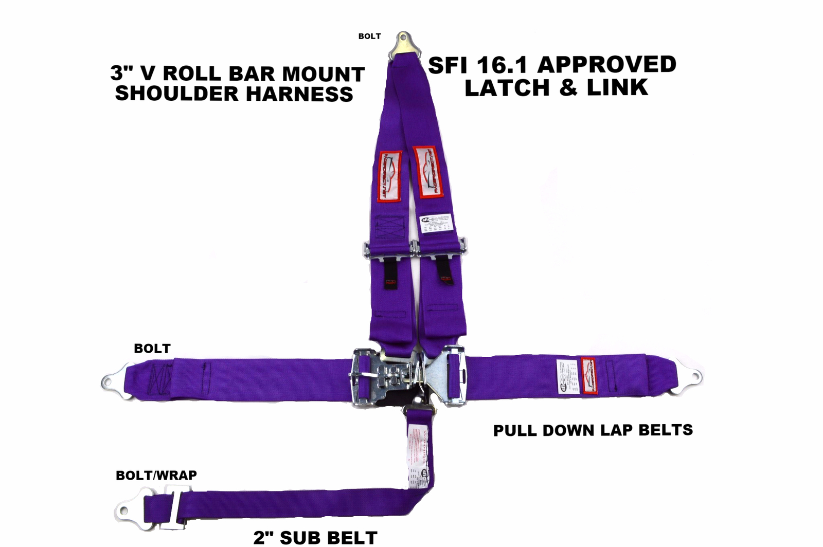 RACERDIRECT 5 POINT SFI 16.1 LATCH & LINK 3