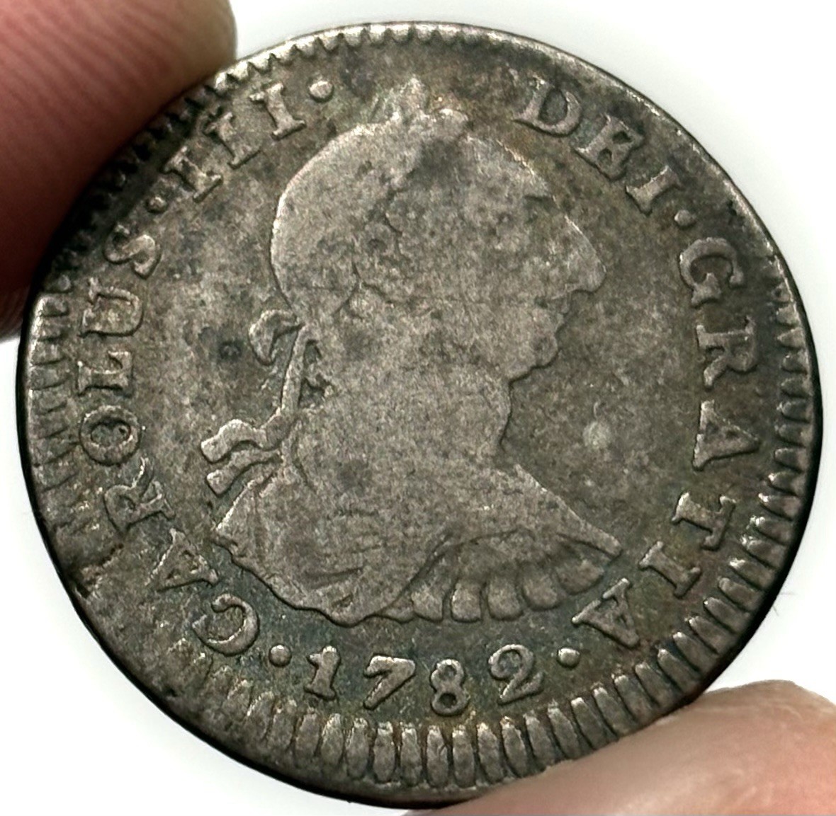 1782 Mo Mexico Silver 1 Real Charles III Mexico City Mint Coin