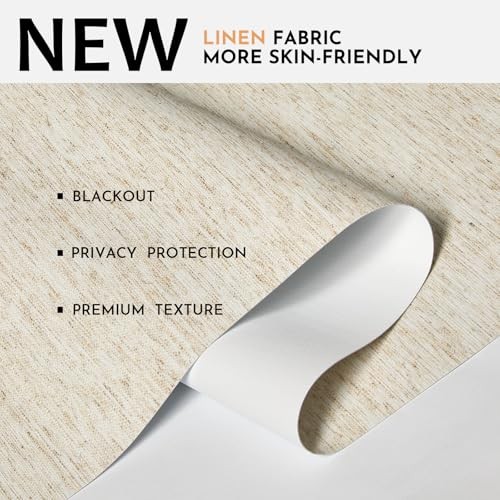 BLACKOUT-CREAM - PERSILUX BLACKOUT ROLLER SHADES FOR WINDOWS,CORDLESS,LINEN