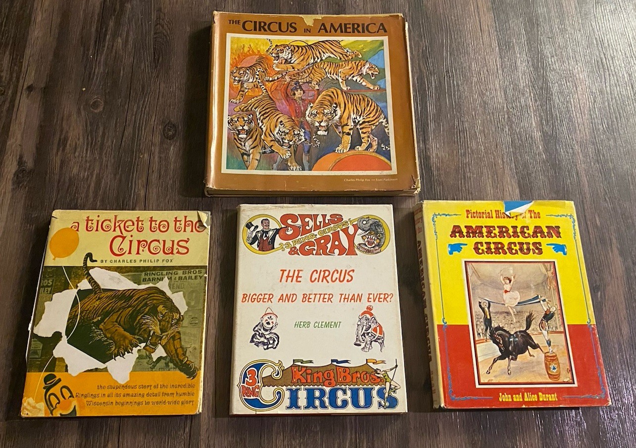 Vintage Circus History Book Lot of 4 Ringling Bros American Circus 1957-1974