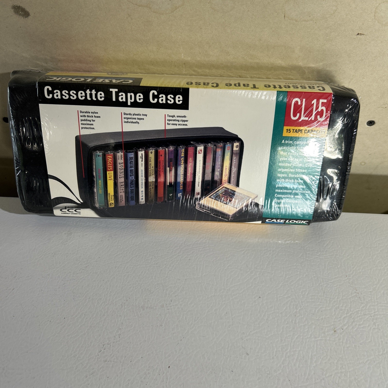 Case Logic 15 Cassette Tape Holder CL15 New Sealed Vintage 90s