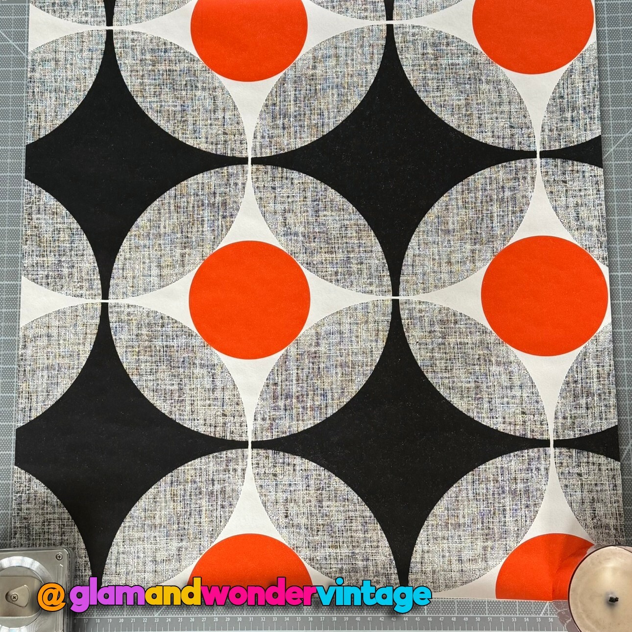 Vintage 1960s Mod Geometric Wallpaper Prop Fabulous Space Age Eames Panton Style Vintage 1960s Mod Geometric Wallpaper Prop Fabulous Space Age Eames Panton Style