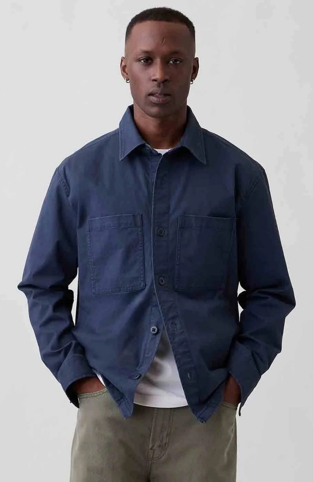 NWT Gap Mens Heavy Twill Shirt Jacket, Sz L, Blue Shacket, Urban Outdoor Utility NWT Gap Mens Heavy Twill Shirt Jacket, Sz L, Blue Shacket, Urban Outdoor Utility