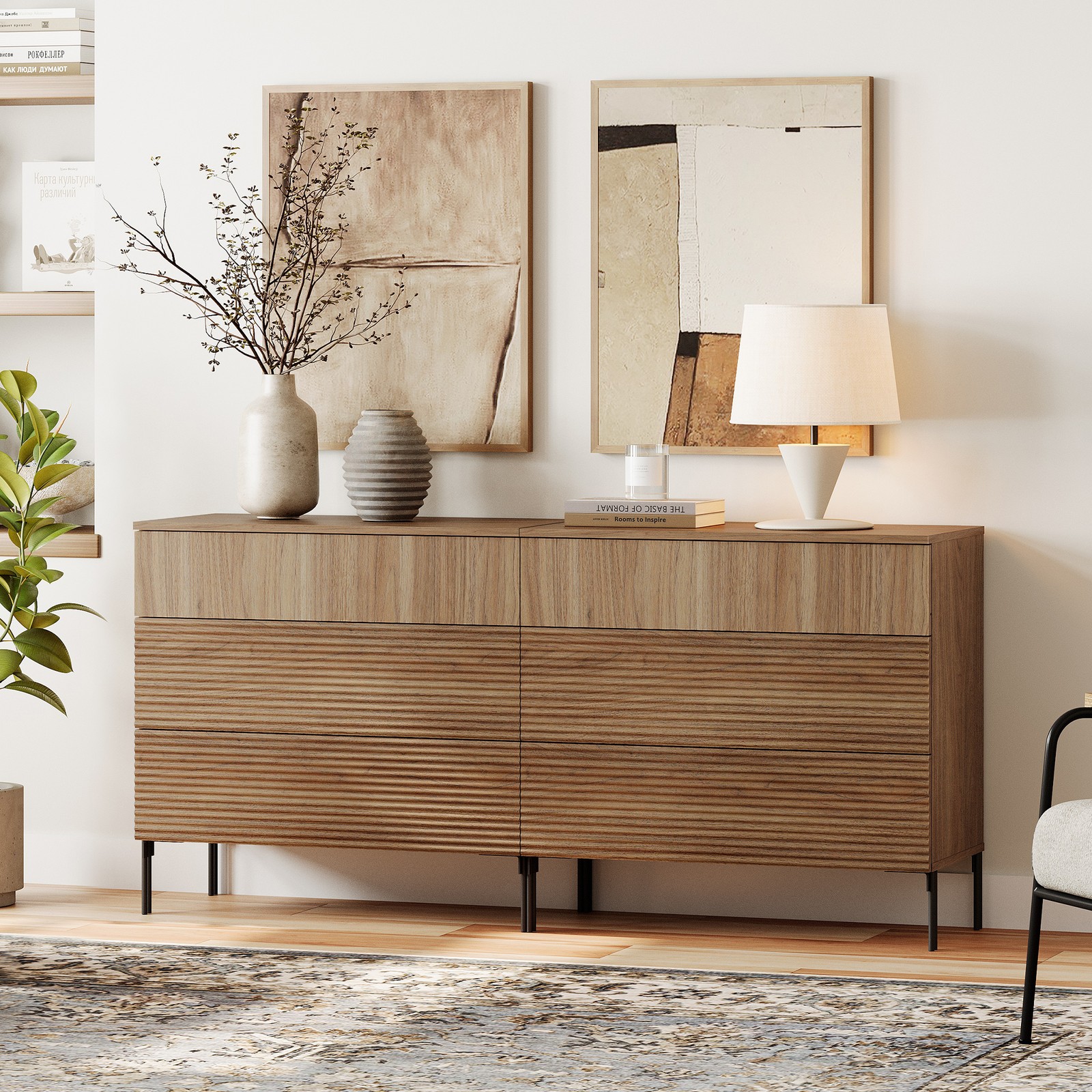 Dresser Modern Brown Wood 63\