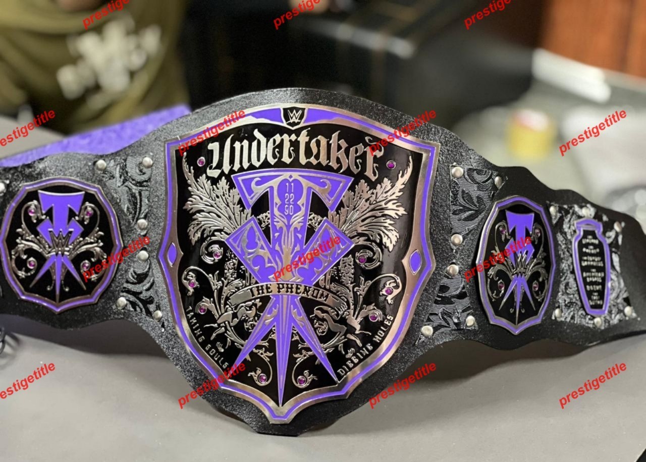 New undertaker championship belt wrestling adult 4mm brass New undertaker championship belt wrestling adult 4mm brass