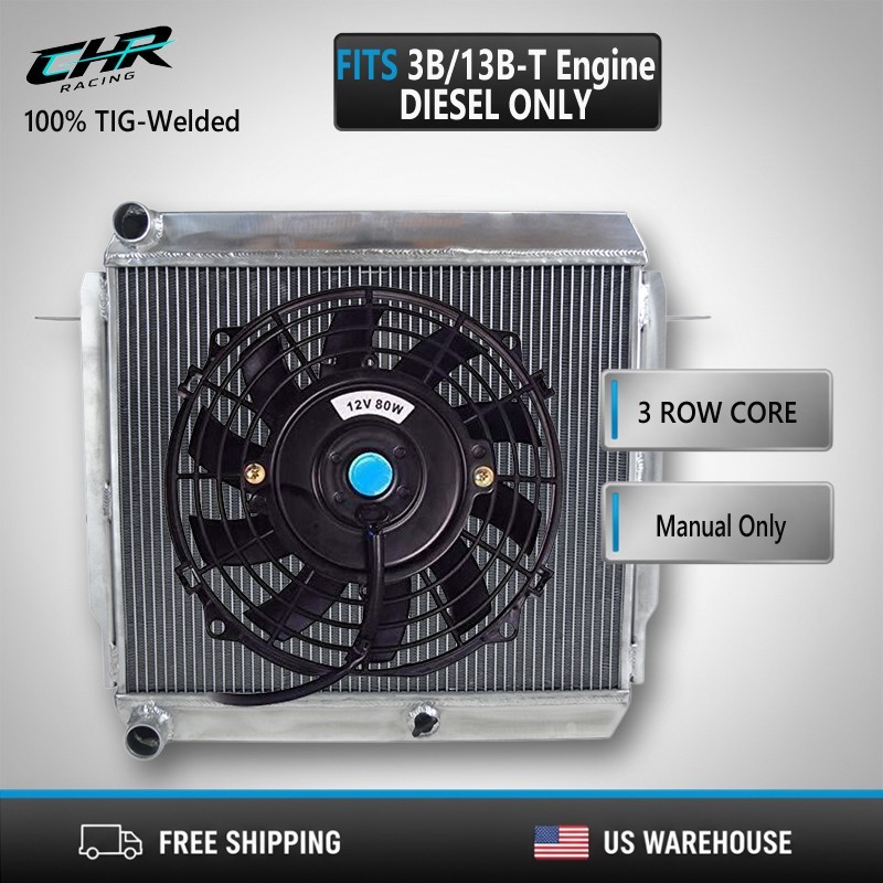 Radiator+Fan for 1984-1989 Toyota Land Cruiser BJ70/BJ71/BJ73/BJ74/BJ75 3.4D MT