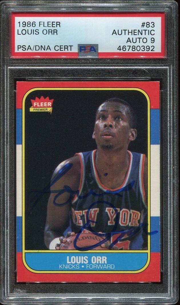NEW YORK KNICKS LOUIS ORR signed autographed 1986 FLEER CARD PSA/DNA RARE NEW YORK KNICKS LOUIS ORR signed autographed 1986 FLEER CARD PSA/DNA RARE