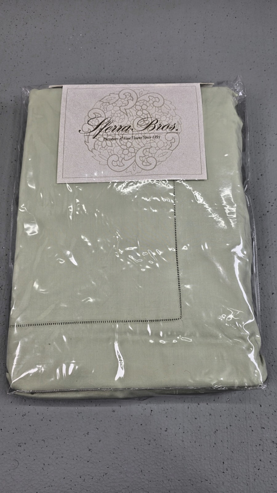 Sferra Bros Luxury Light Green Full/Queen Duvet Cover Pure Egyptian Cotton Italy Sferra Bros Luxury Light Green Full/Queen Duvet Cover Pure Egyptian Cotton Italy