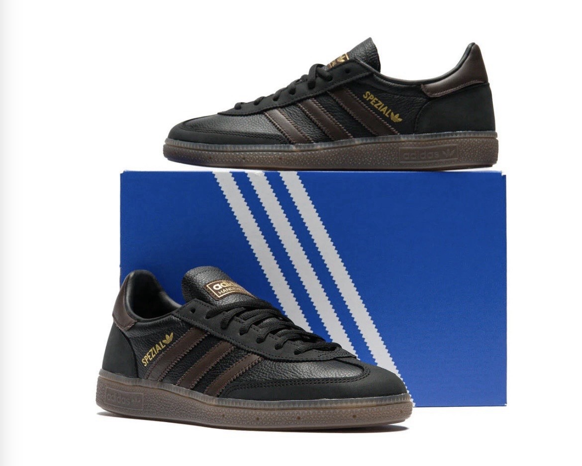 Adidas Handball Spezial Men’s Size 8-12 Casual Retro Sneaker Black Brown Shoe