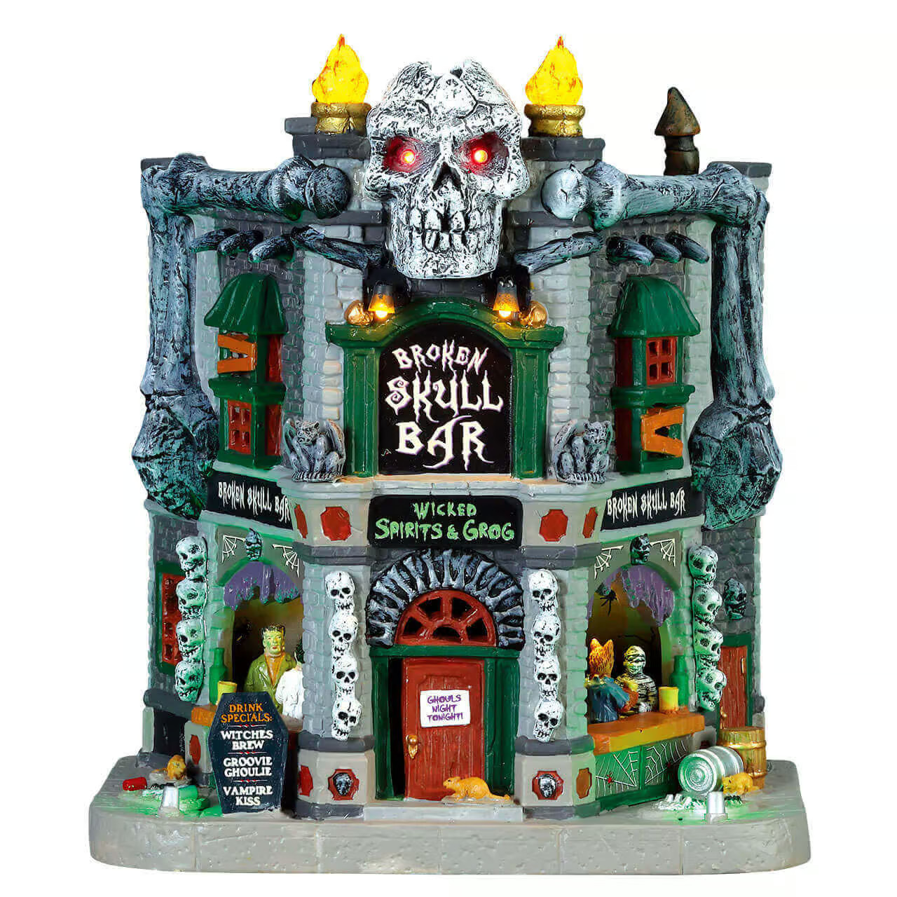 LEMAX Spooky Town Broken Skull Bar #75176