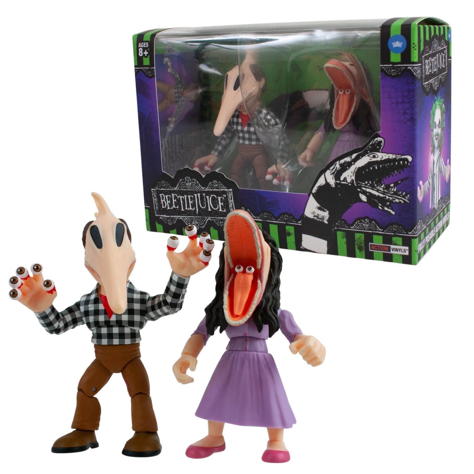 Beetlejuice Scary Adam and Barbara 3-Inch Action Vinyl Set