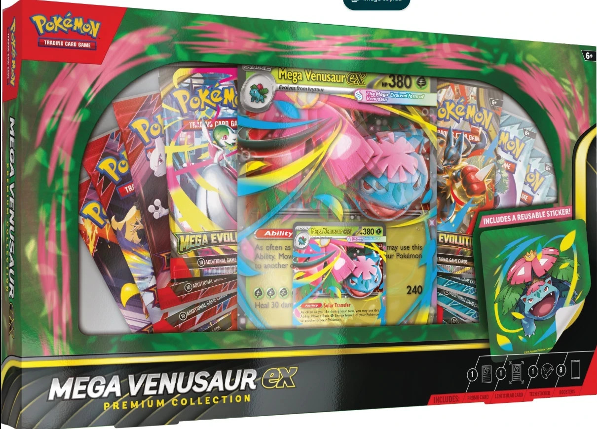 Pokemon TCG Mega Venusaur ex Premium Collection Box Sealed New