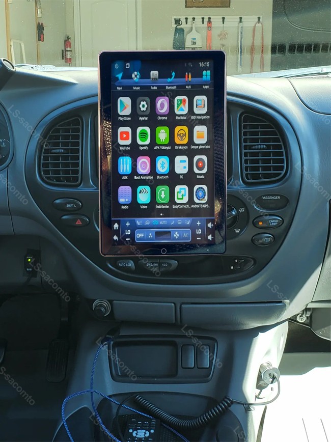 For 2000-2006 Toyota Tundra Android 15 Apple Carplay Rotatable GPS Stereo Radio 