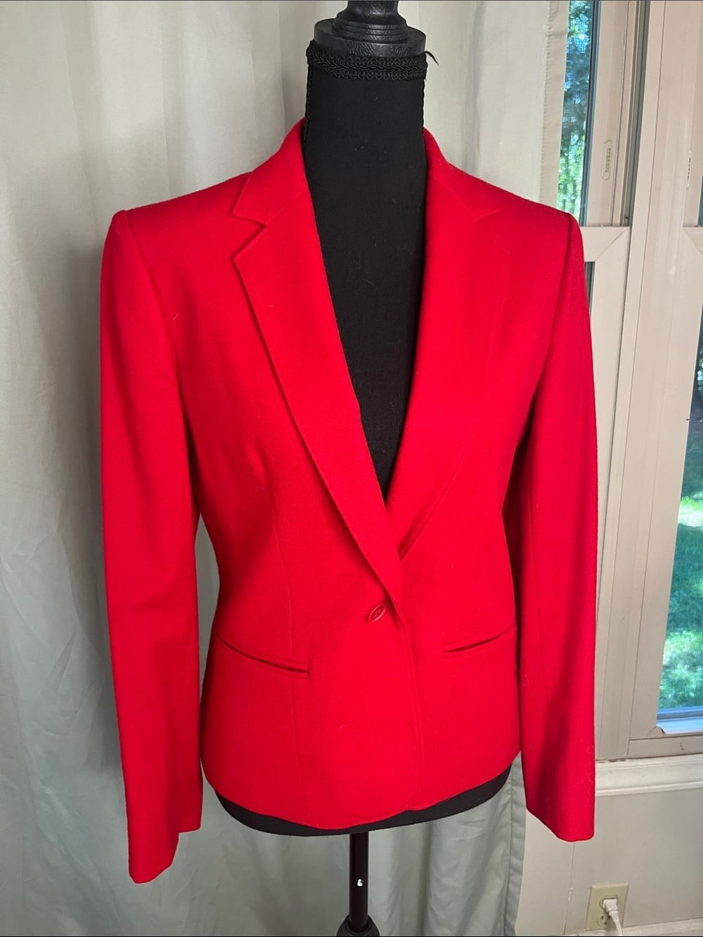 VTG Pendleton Women\'s Wool Bright Red Tailored Blazer Size 6 VTG Pendleton Women\'s Wool Bright Red Tailored Blazer Size 6
