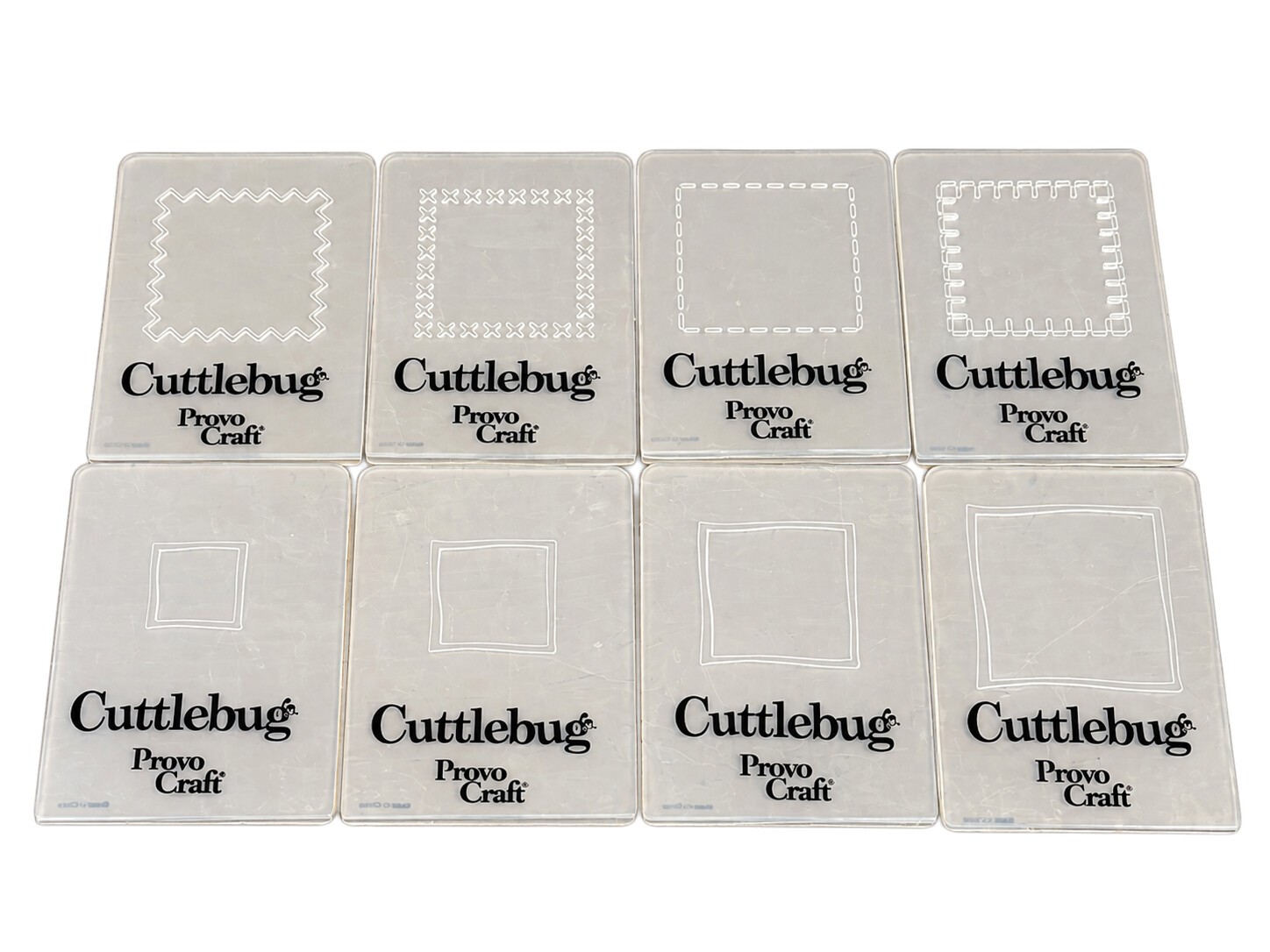 Provo Craft Cuttlebug Embossing Folders / Plates Lot of 8