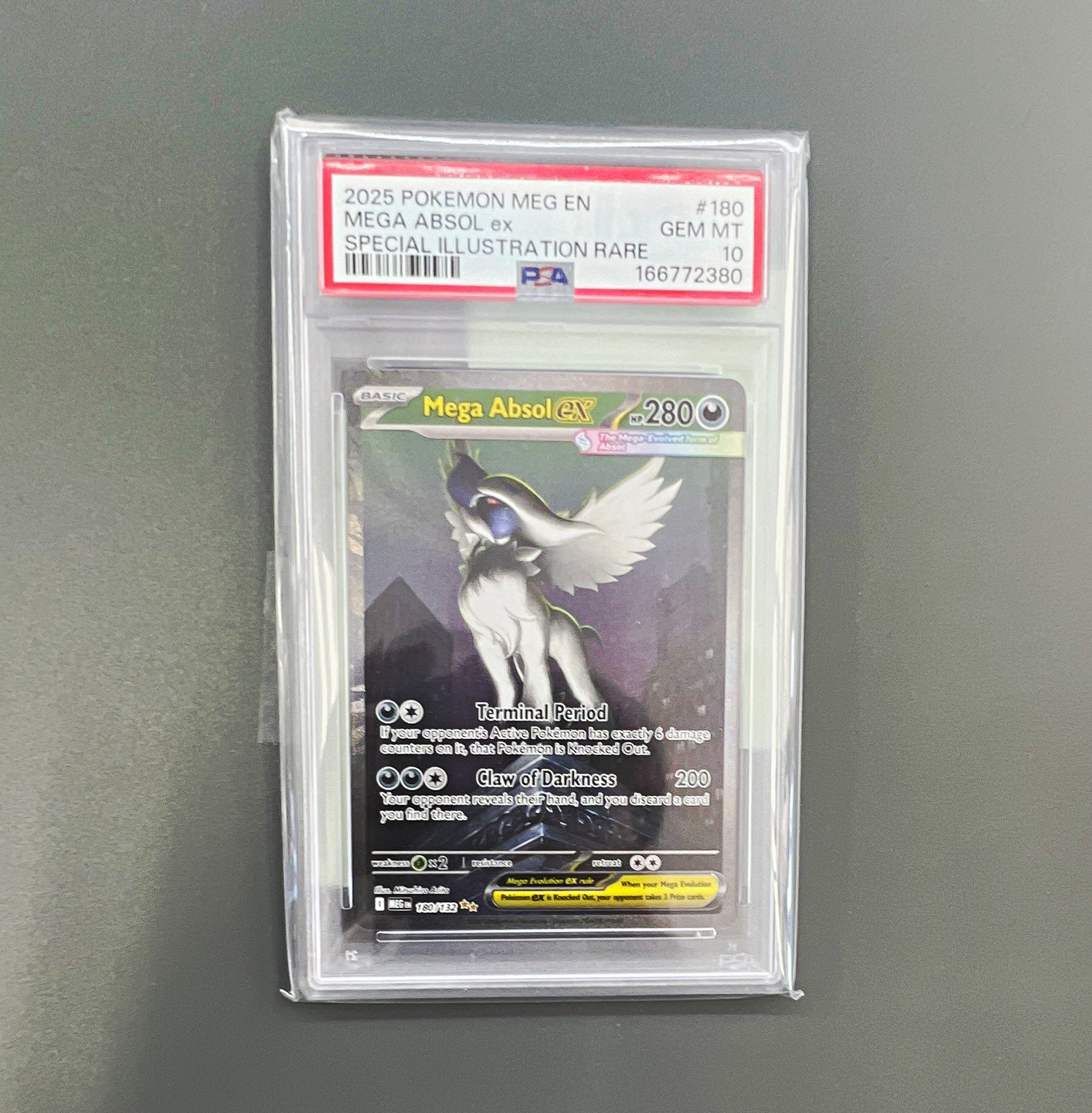 PSA 10 Mega Absol ex 180/132 2025 Pokemon ME01 Mega Evolution SIR Holo EN
