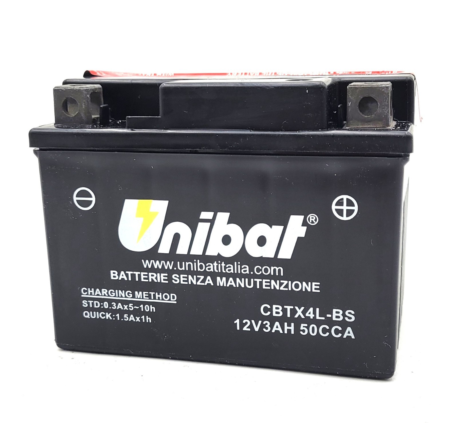YAMAHA JOG 50 '92-01 UNIBAT MAINTENANCE FREE BATTERY REPLACEMENT YUASA YTX4L-BS
