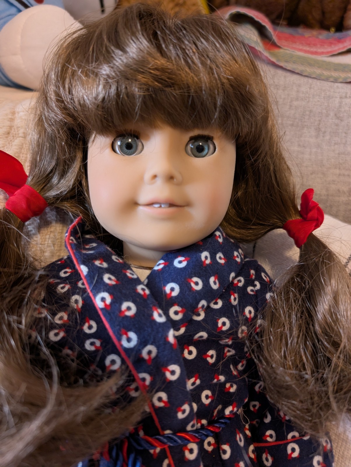 RARE  1986 American Girl Doll White Body Molly Chipped Tooth Pleasant Company