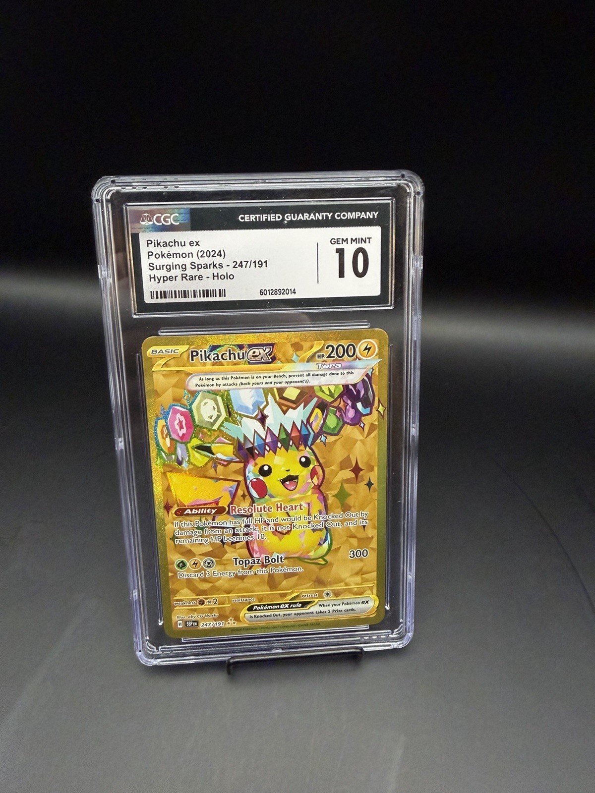 Pokémon TCG Pikachu ex 247/191 Surging Sparks Hyper Rare Holo Eng CGC 10 Pokémon TCG Pikachu ex 247/191 Surging Sparks Hyper Rare Holo Eng CGC 10