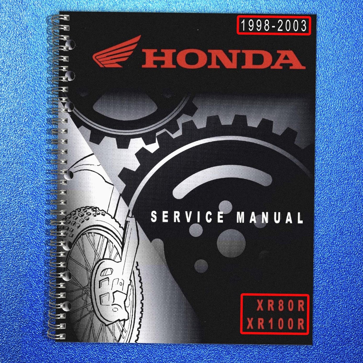 HONDA XR80R XR100R Motorcycle Service Manual 1998-2003 - LOOP SECURED - COVERS