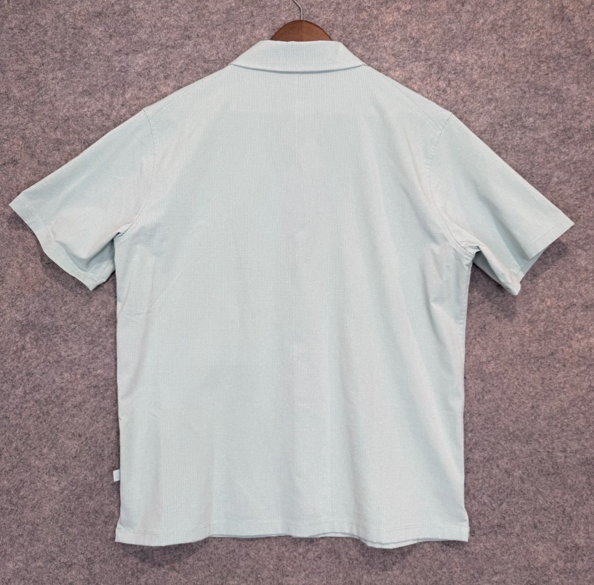 Lululemon Airing Easy Camp Collar Shirt Mens Large Pocket Grid Performance Sage