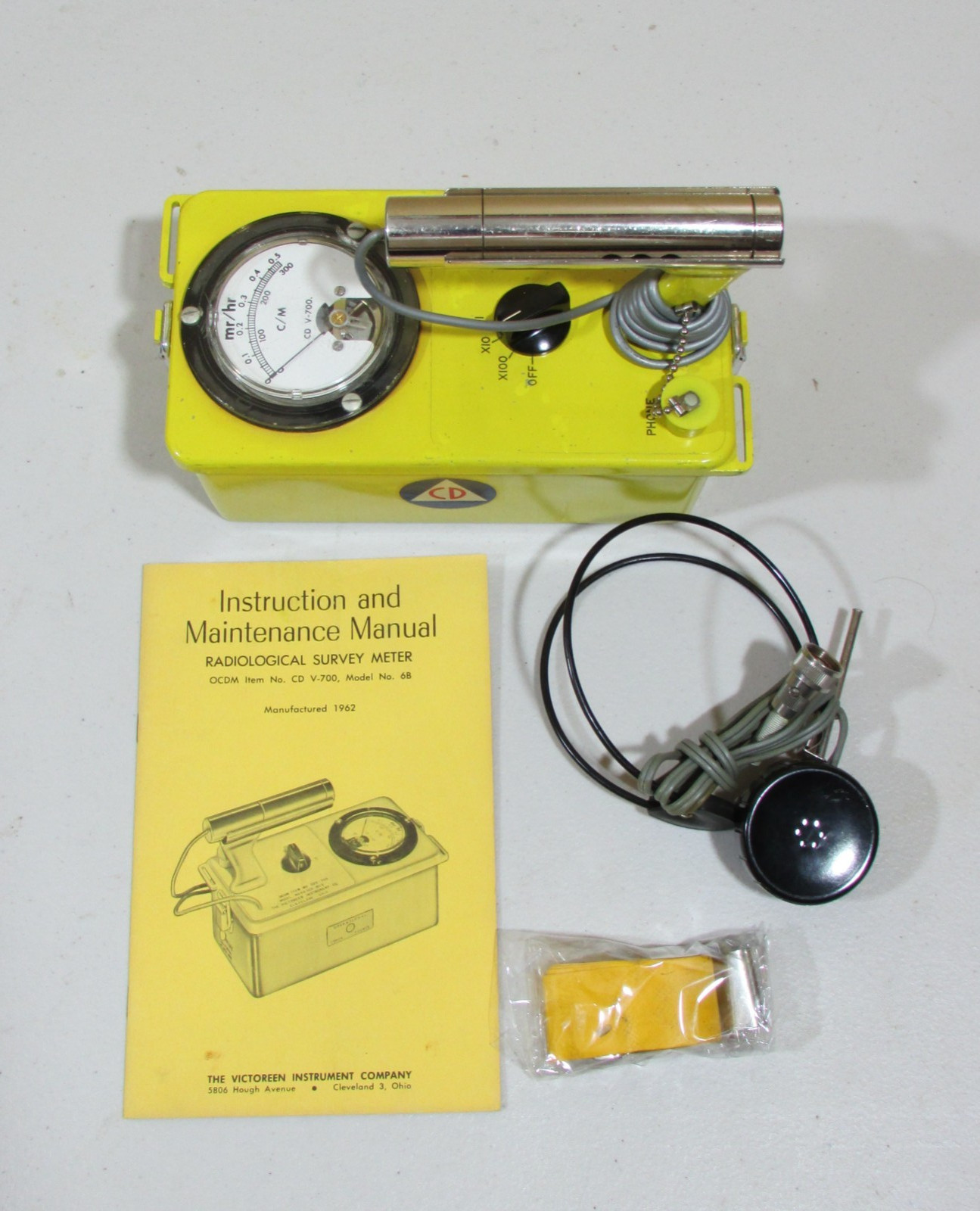 RETROFIT TESTED Victoreen Geiger Counter CDV-700 #6 Radiological Survey Meter