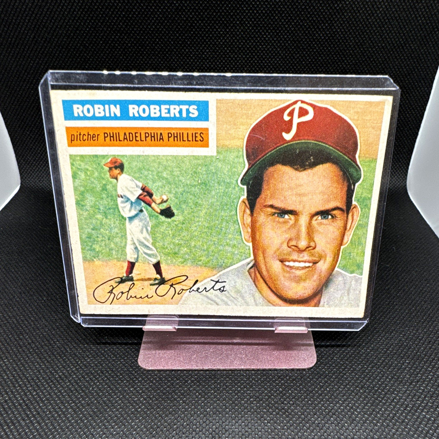 Topps 1956 Baseball Robin Roberts Philadelphia Phillies #180 Base Set Card