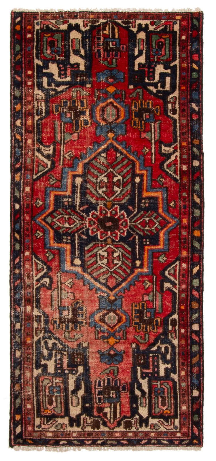Vintage Hand-knotted Runner Rug 2'9