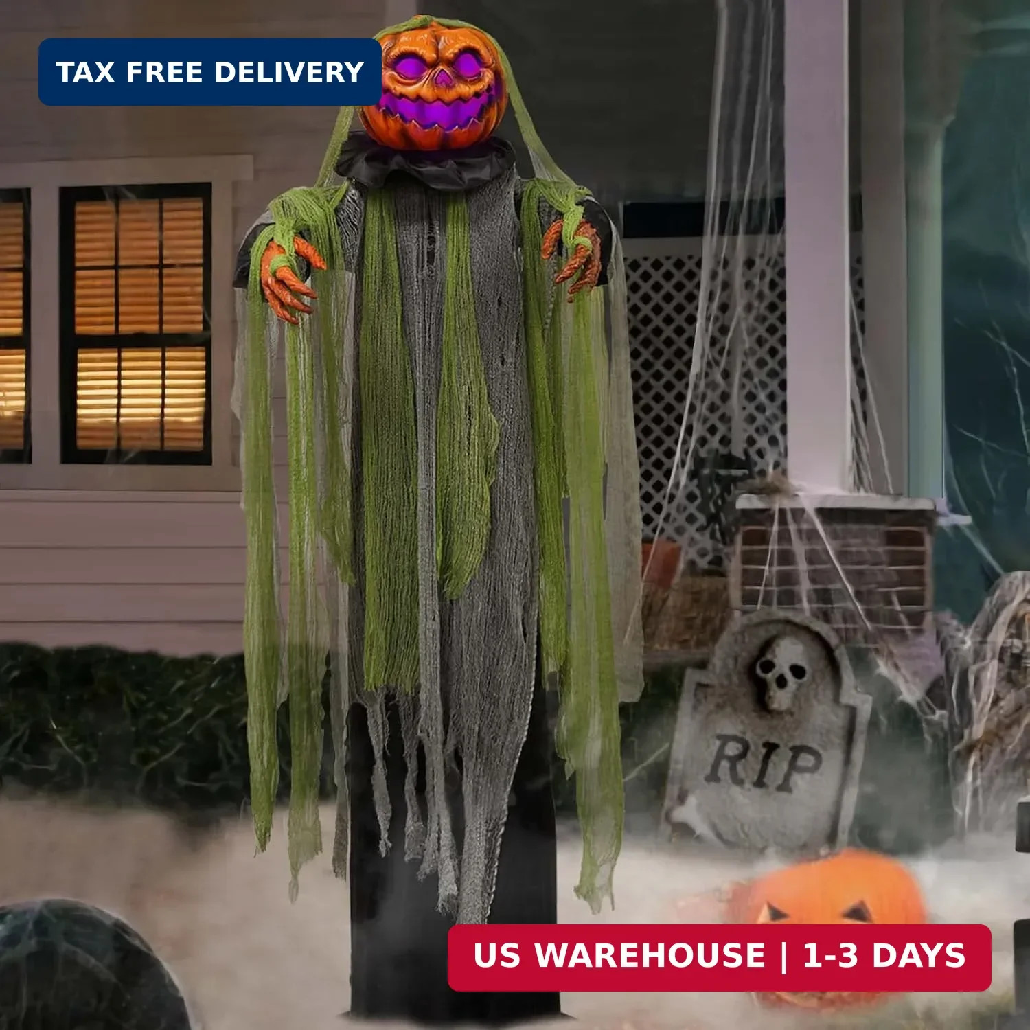 6 Ft Animated Halloween Root of Evil Prop, Halloween Decorations Outdoor