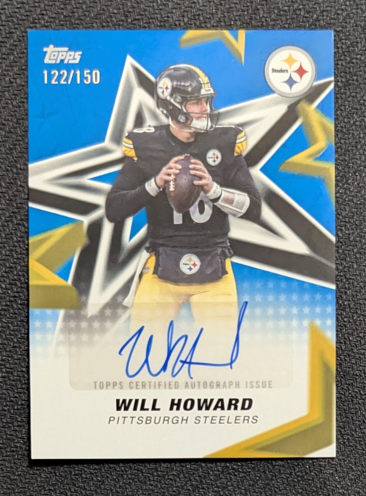 2026 Topps Flagship Will Howard NFL Stars Auto Blue /150 #NFLSA-WH Steelers 