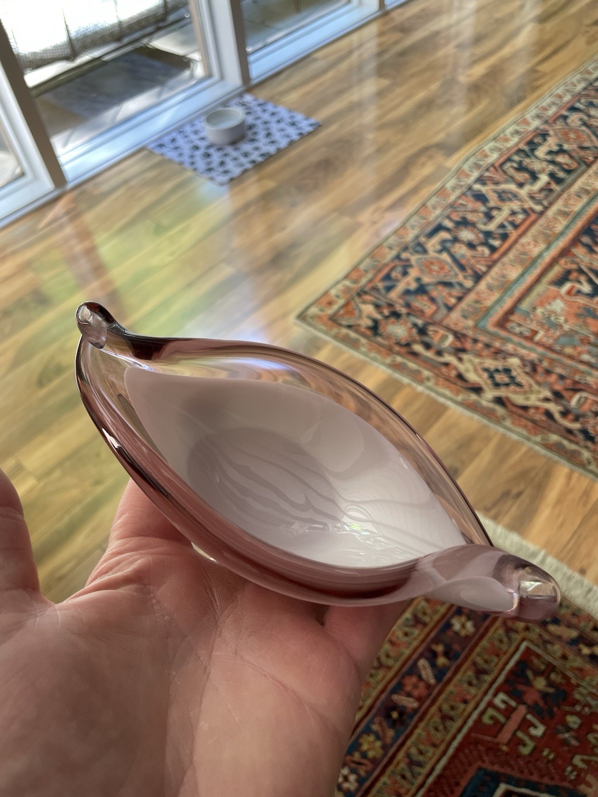 Superb Pink MURANO Sommerso Murano glass bowl Biomorphic Shape Superb Pink MURANO Sommerso Murano glass bowl Biomorphic Shape