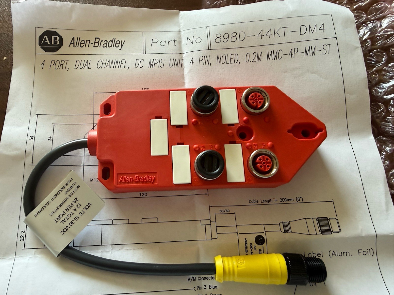 ALLEN BRADLEY 898D-44LT-DM4 Connection System 4-Port Series
