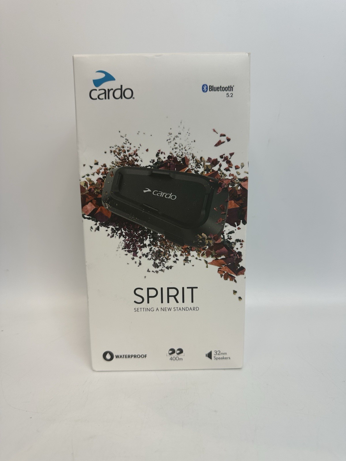 BNIB Cardo Spirit Single Bluetooth Motorcycle Intercom IP65 Waterproof SPRT0001