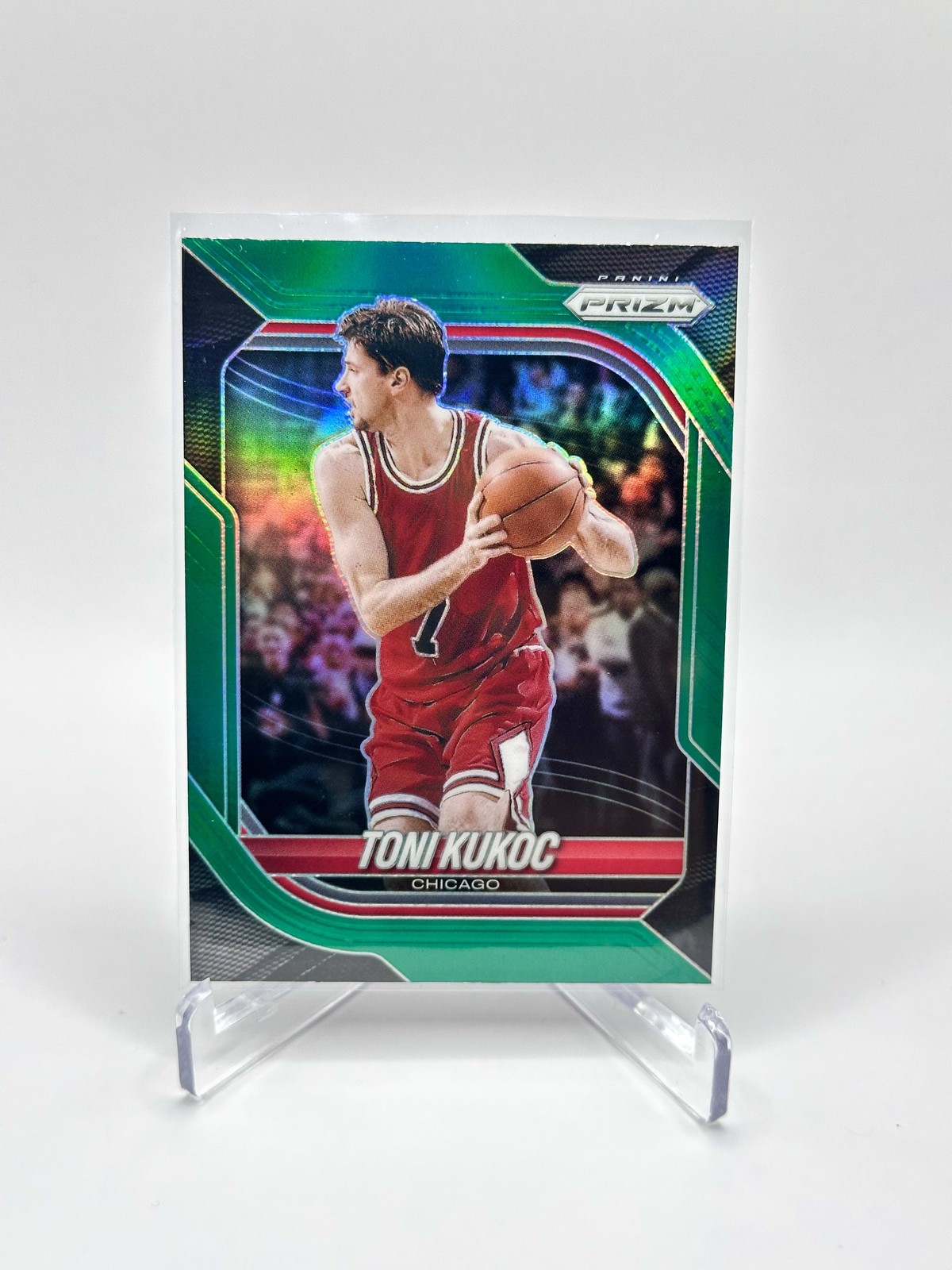 2025-26 Panini Prizm #55 Toni Kukoc Green Prizm