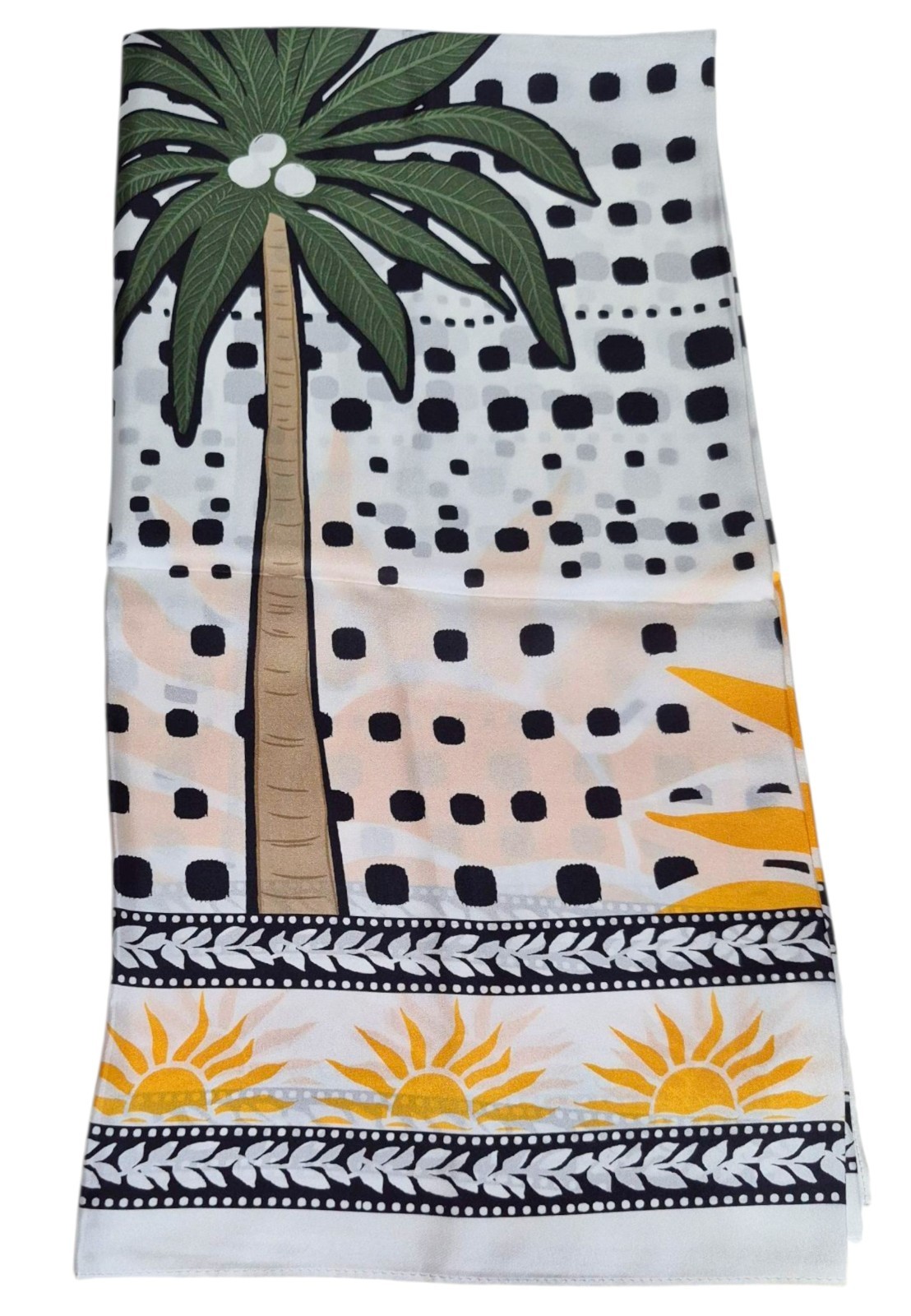 Loft Palm Silk Square Scarf in Whisper White Green Yellow Multi 42\