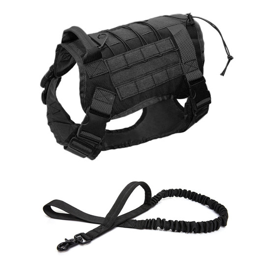Tactical Dog Vest US Working Dog Military Harness with Handle No-pull Large