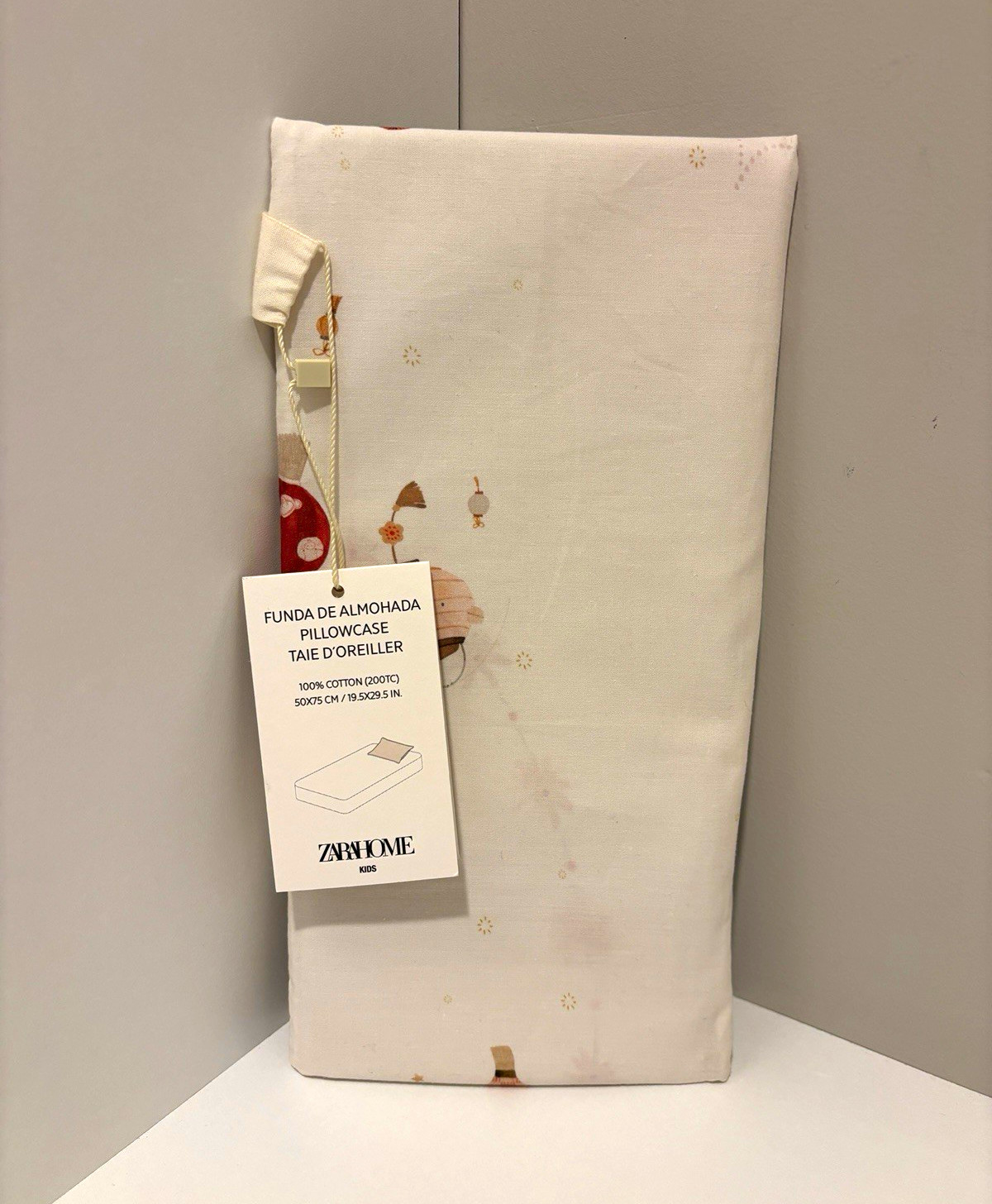 Zara Home Kids Pillowcase Lantern Print 100% Cotton 19.5 x 29.5 New With Tags
