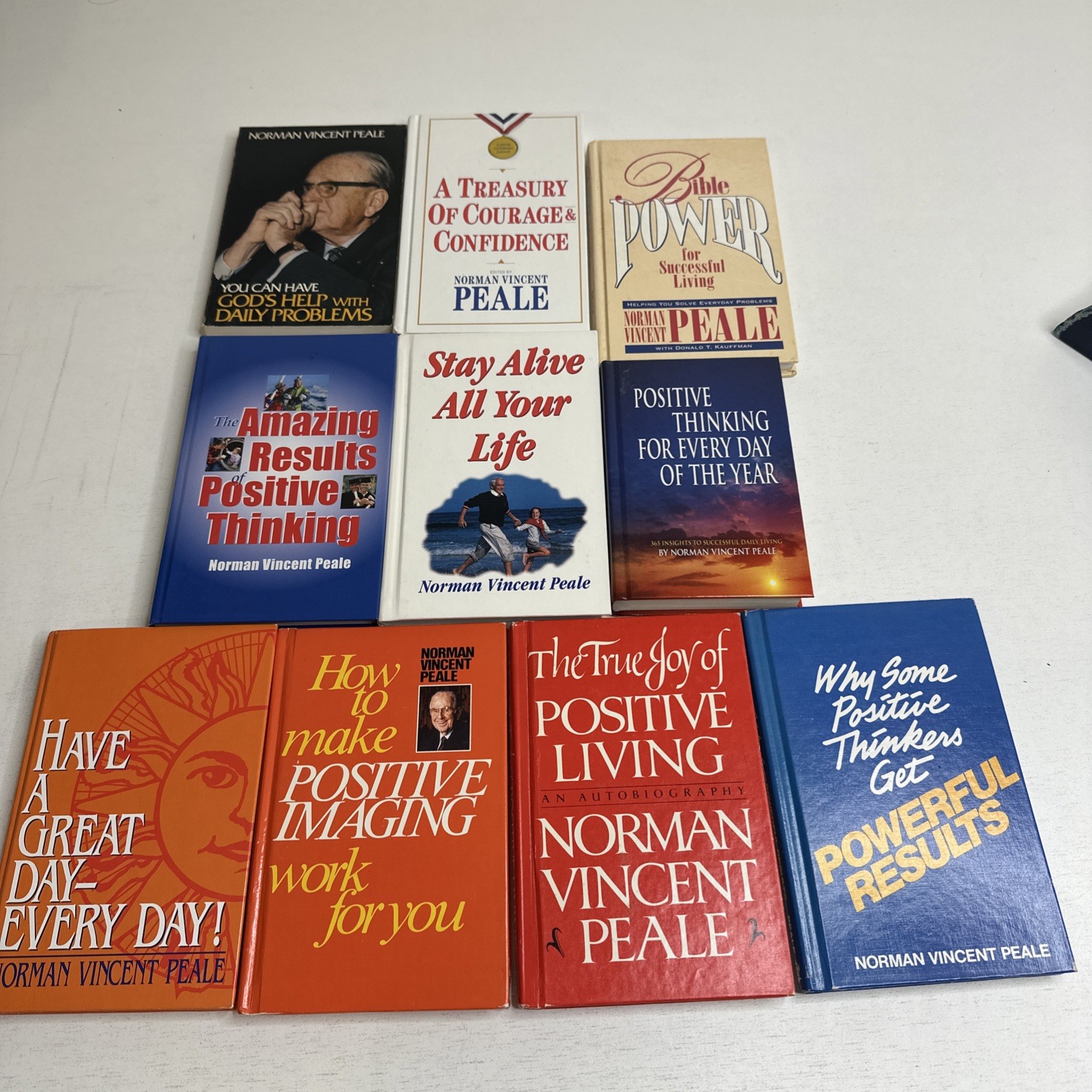 Lot of 10 Norman Vincent Peale HC PB  Positive Thinking Business Self-Help