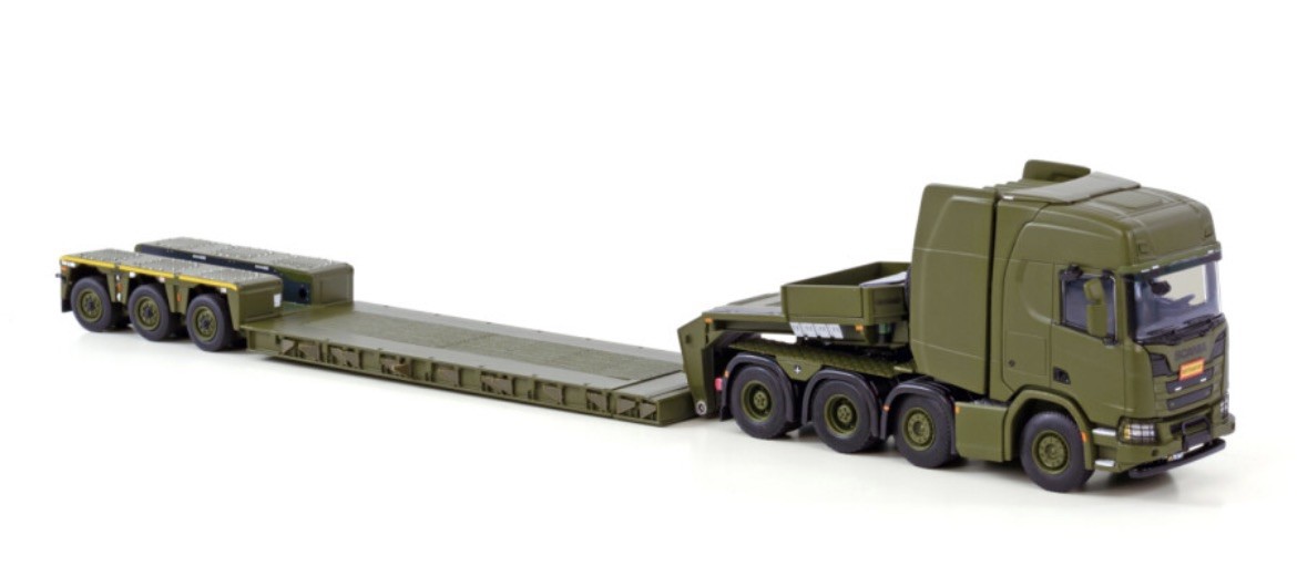 SCANIA Forsevaret Military lowboy 1/50 BY WSI-NIB