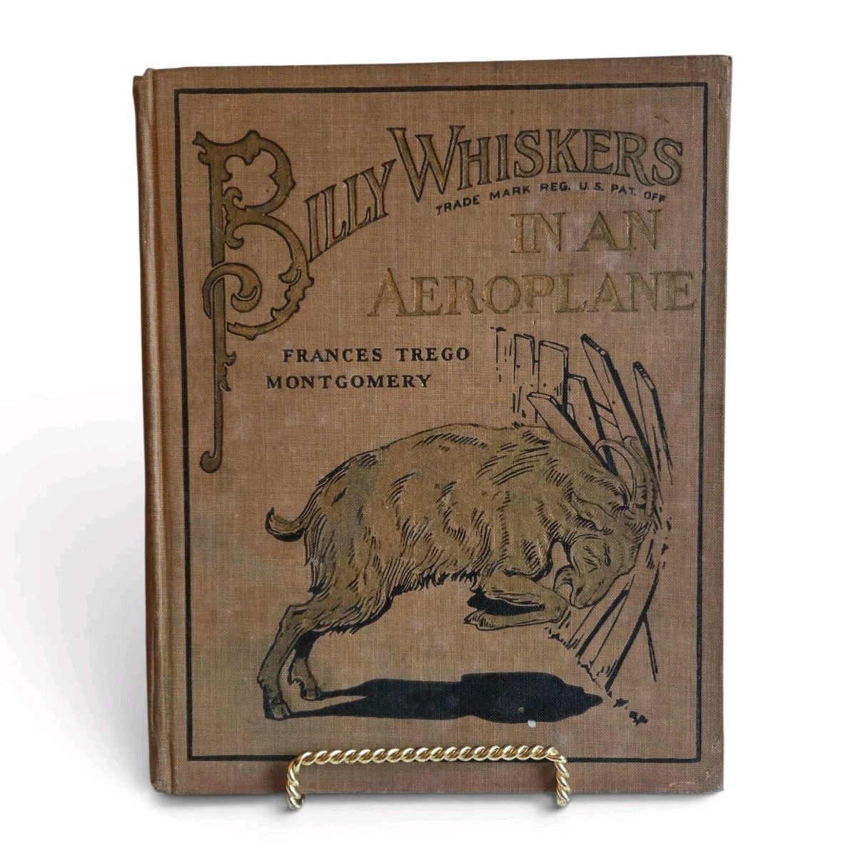 1912 Billy Whiskers in an Aeroplane Montgomery Saalfield HC 6 Color Plates