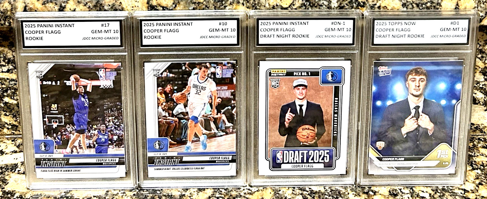 Lot Of 4 COOPER FLAGG 2025 TOPPS/PANINI GRADED GEM-MT 10 ROOKIE LOT #D1,#17,#10
